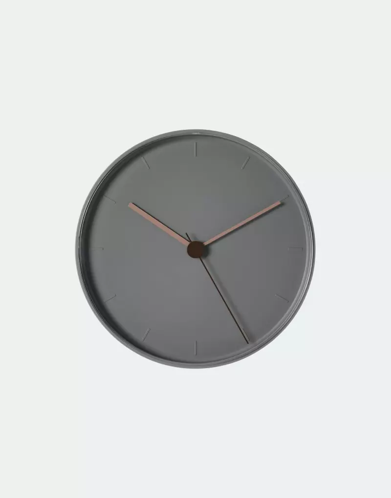 Wall clock gray pink